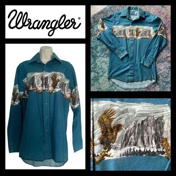 🦅Vintage Wrangler Button Down🦅 - Picture 1 of 16